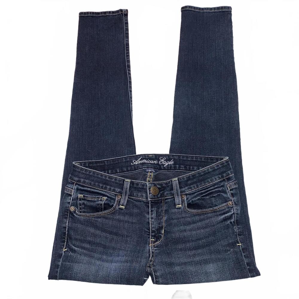 American Eagle skinny jeans size 4 dark wash stretch denim y2k classic everyday